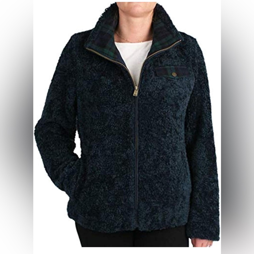 Pendleton Ladies' Fuzzy Zip Jacket Blue Size Large